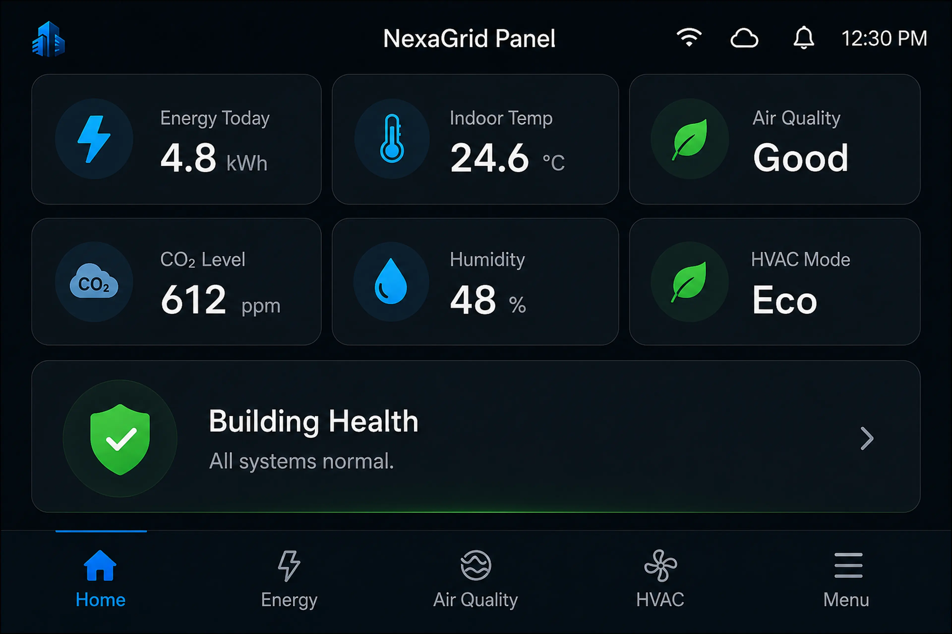 NexaGrid Panel Smart Building IoT Interface