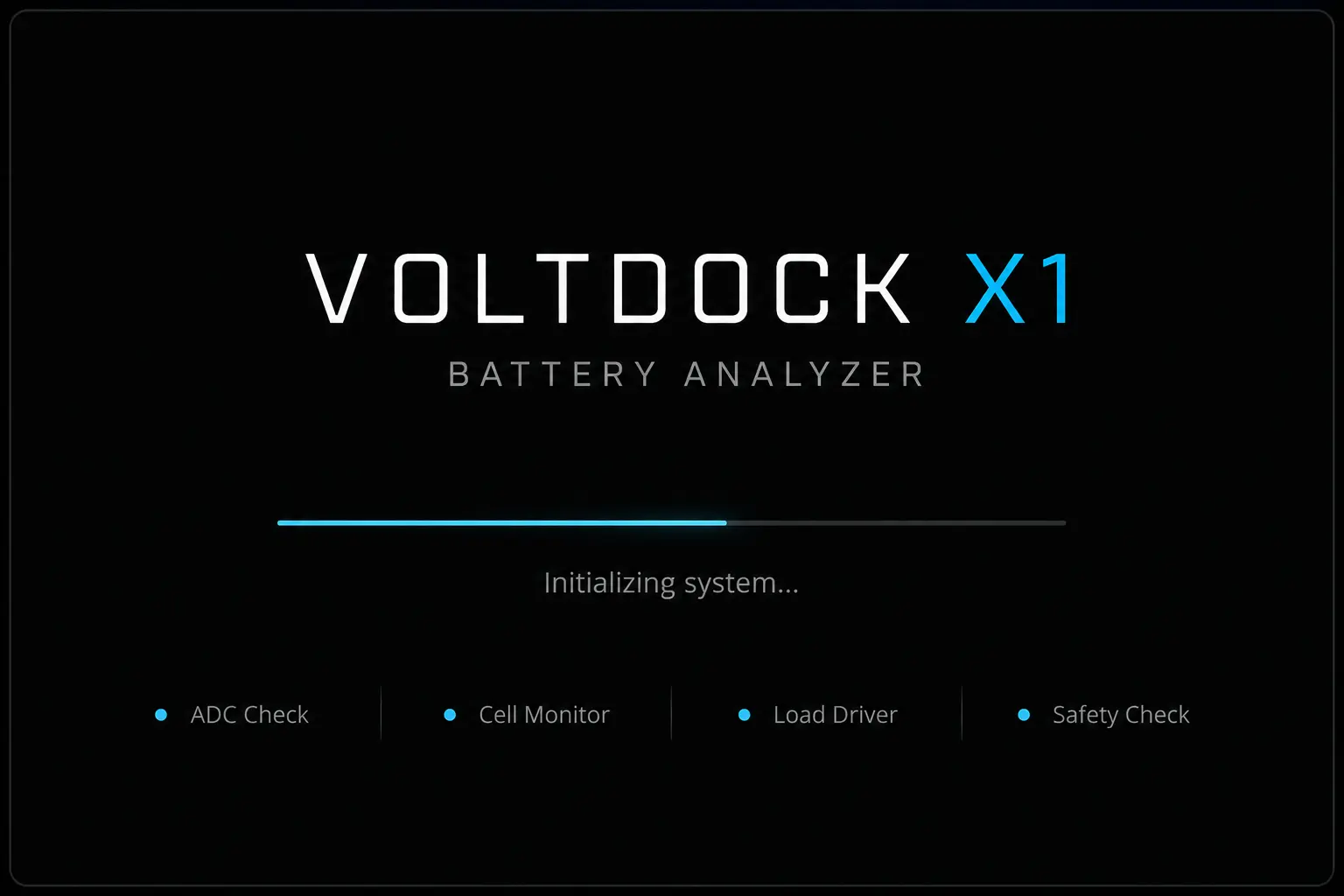 VoltDock X1 Battery Analyzer UI