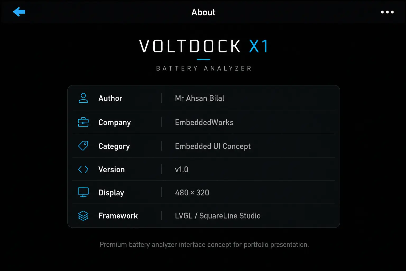 VoltDock X1 Battery Analyzer UI